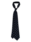 JACQUARD navy/sky blu dots silk ties