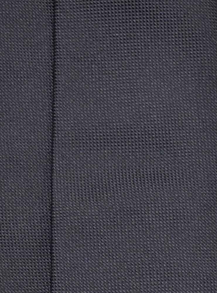 ANGERA solid midnight blu woven silk piquè tie