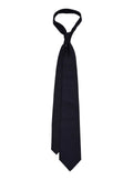 ANGERA solid midnight blu woven silk piquè tie