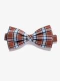 ARVO Brown-azure tartan ready-tied flannel Bow tie