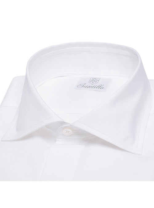BACCARA' White Twill Cotton Shirt