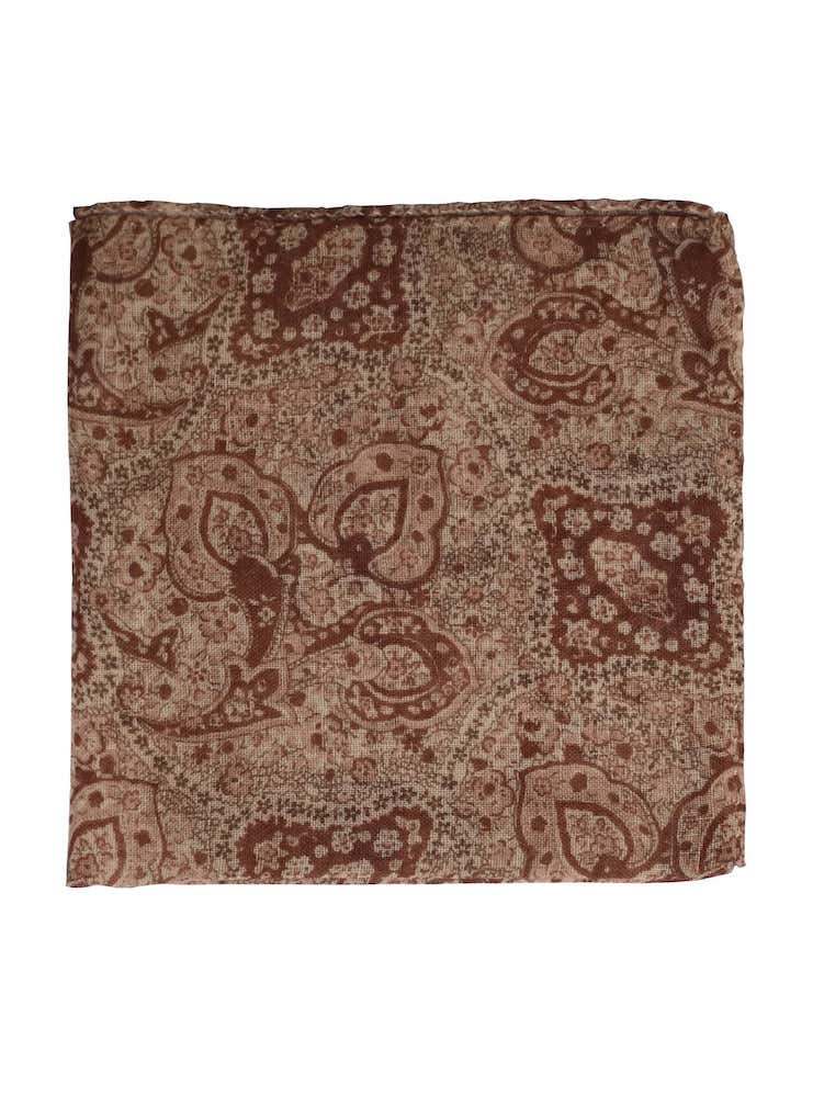 BALMORAL cinnamon vintage paisley pocket square