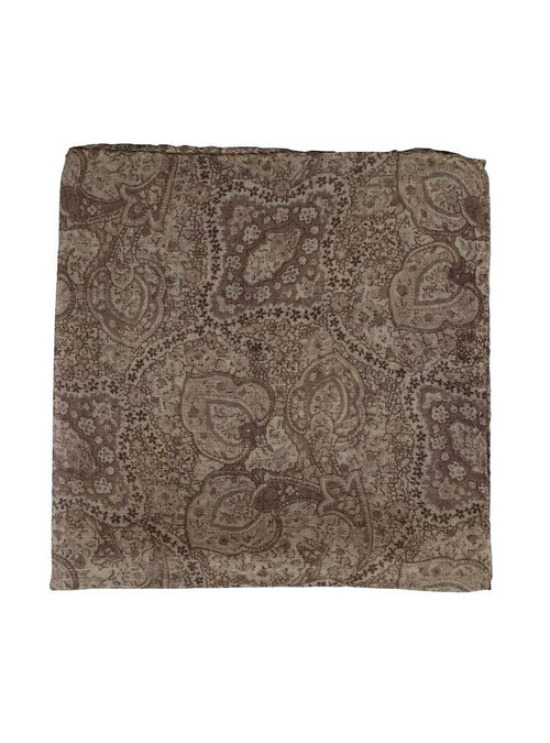 BALMORAL sand vintage paisley pocket square