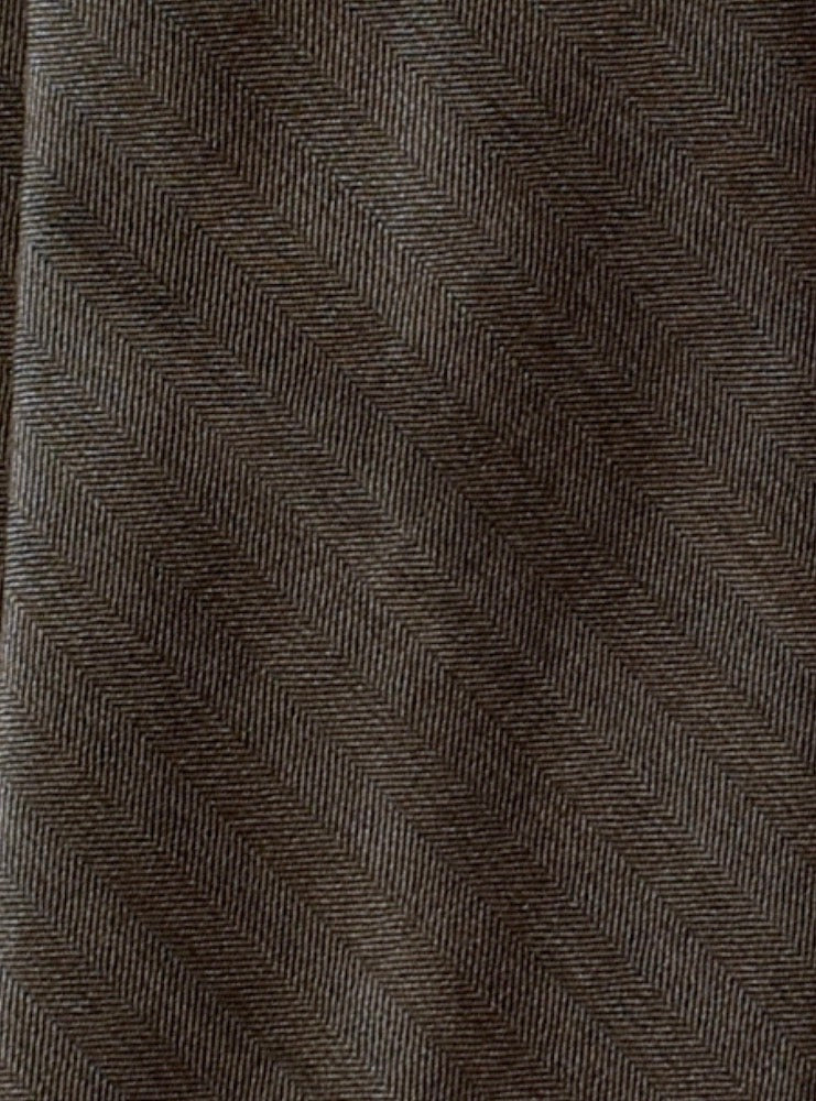 BLIGNY hazelnut chevron wool tie