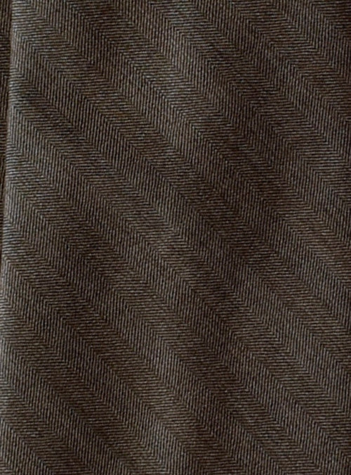 BLIGNY hazelnut chevron wool tie