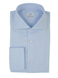 CAROTENUTO azure twill cotton shirt