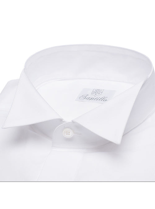 CIAMBELLO' White Popeline Cotton Shirt