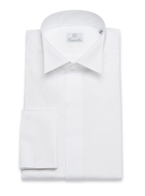 CIAMBELLO' White Popeline Cotton Shirt