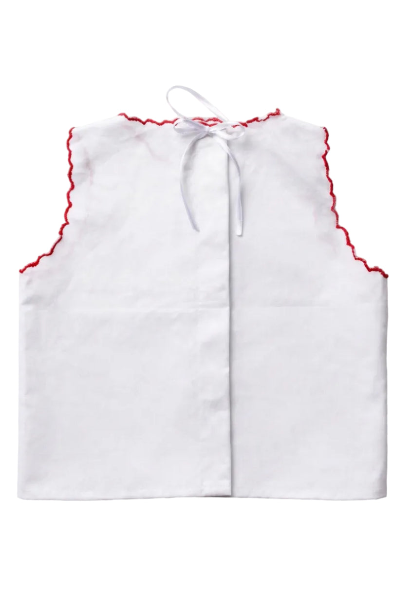 CAMICIA DELLA FORTUNA white/red edges baby shirt