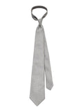 ANGERA squared pattern grey jacquard silk ties