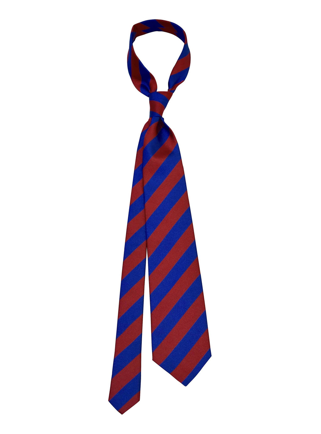 REGIMENTAL cobalt/red silk tie