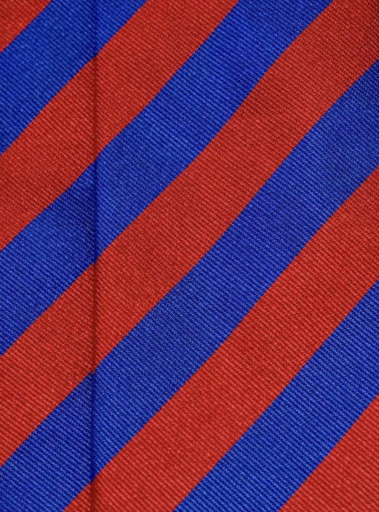 REGIMENTAL cobalt/red silk tie
