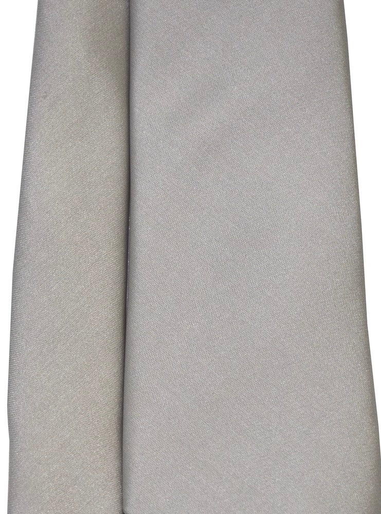 SATIN solid pale grey silk ties