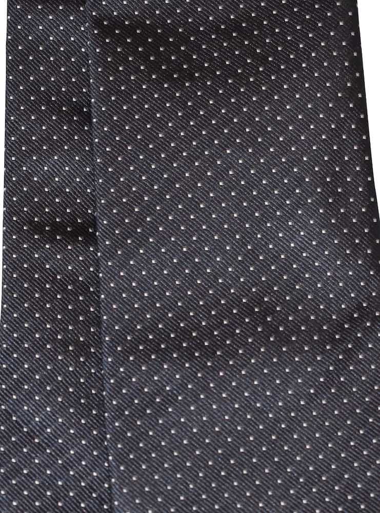 JACQUARD dark grey/white pin silk ties