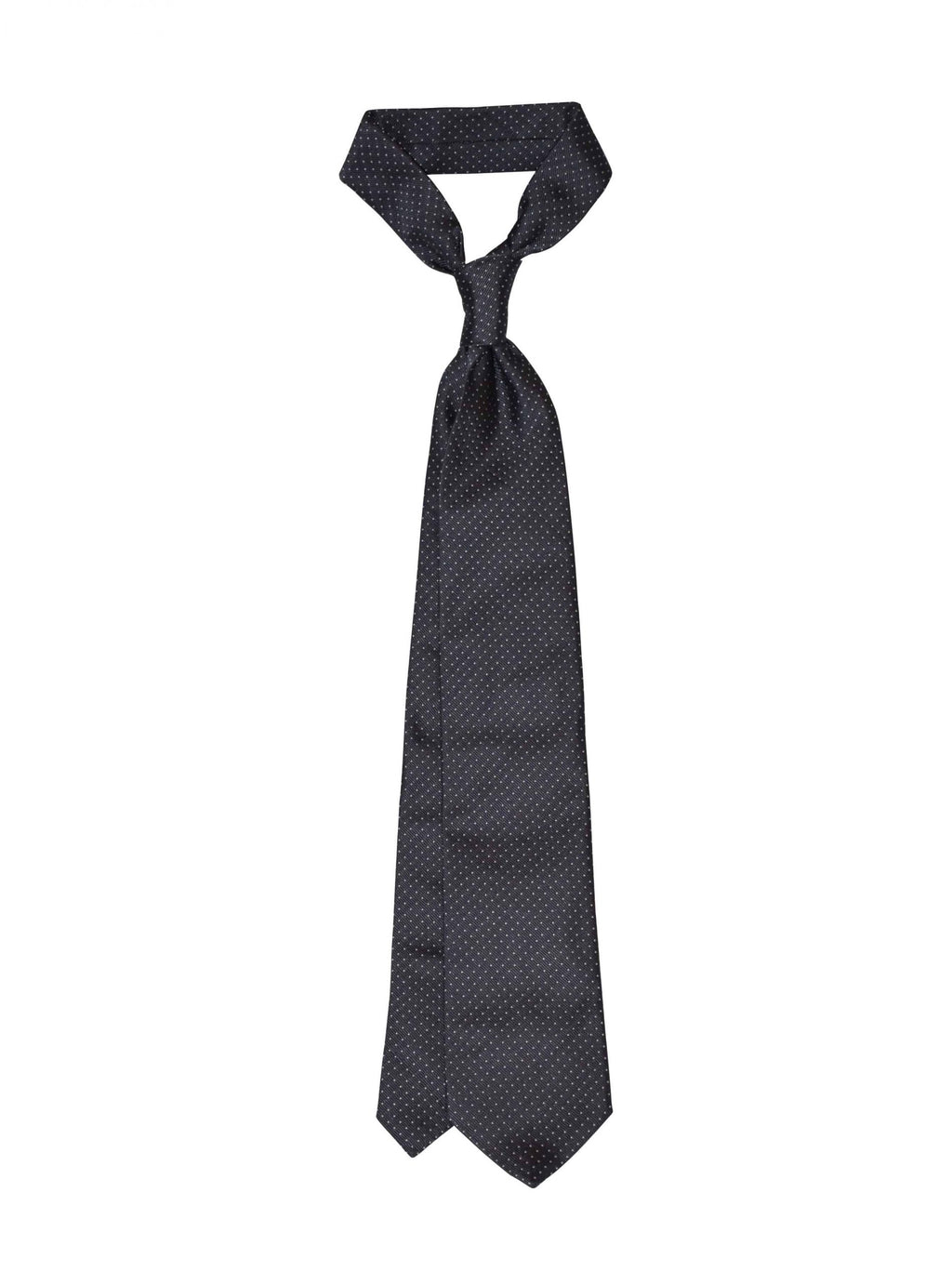 JACQUARD dark grey/white pin silk ties