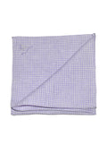 SOVERATO wisteria checkered Irish linen radici patrimonio 1970 pocket square