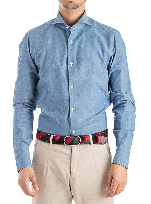 DEAN DENIM Chambray Cotton Shirt
