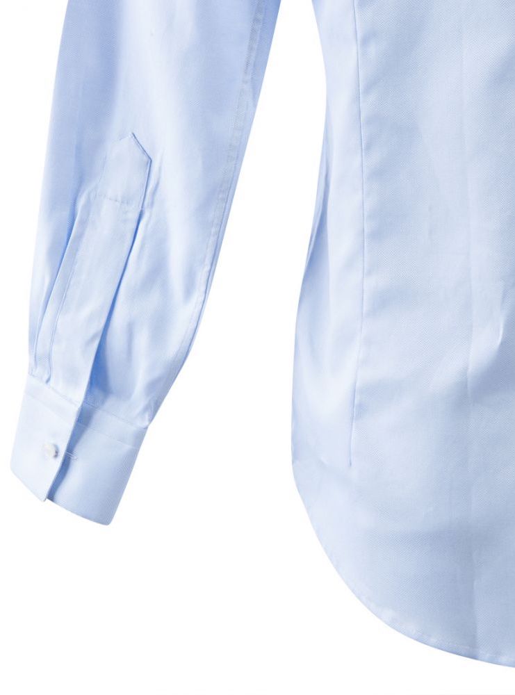 EXETER  sky-blu double twisted cotton shirt