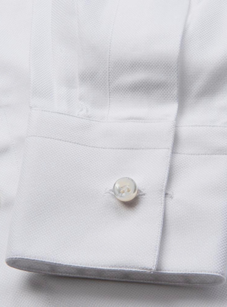 EXETER  white double twisted cotton shirt