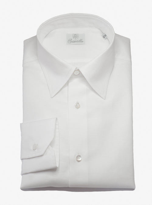 ESPRESSO BADGE white cotton shirt