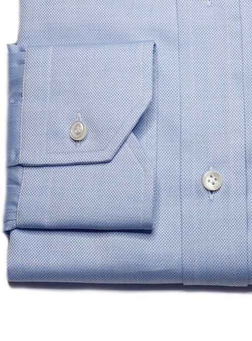ESPRESSO BADGE azure cotton shirt