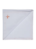 FORBICE white/orange cotton radici patrimonio 1970 pocket square