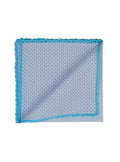 GRECÍA sky-blue floral printed Radici patrimonio 1970 pocket square