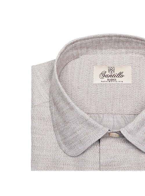 GAGLIOPPO Beige Flannel Radici Patrimonio 1970 Shirt