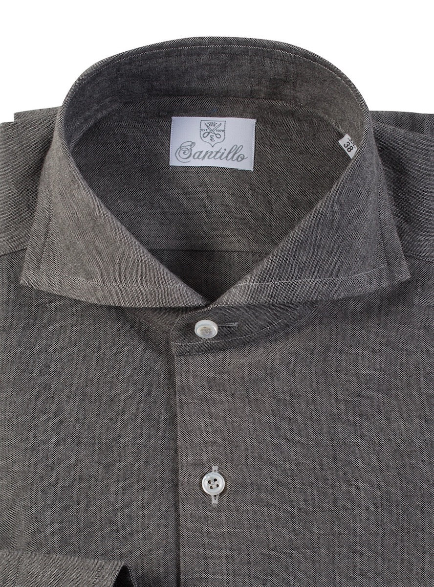 GREY DEAN DENIM Chambray Cotton Shirt