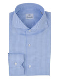 IN CADORNA Azure checkered oxford cotton shirt