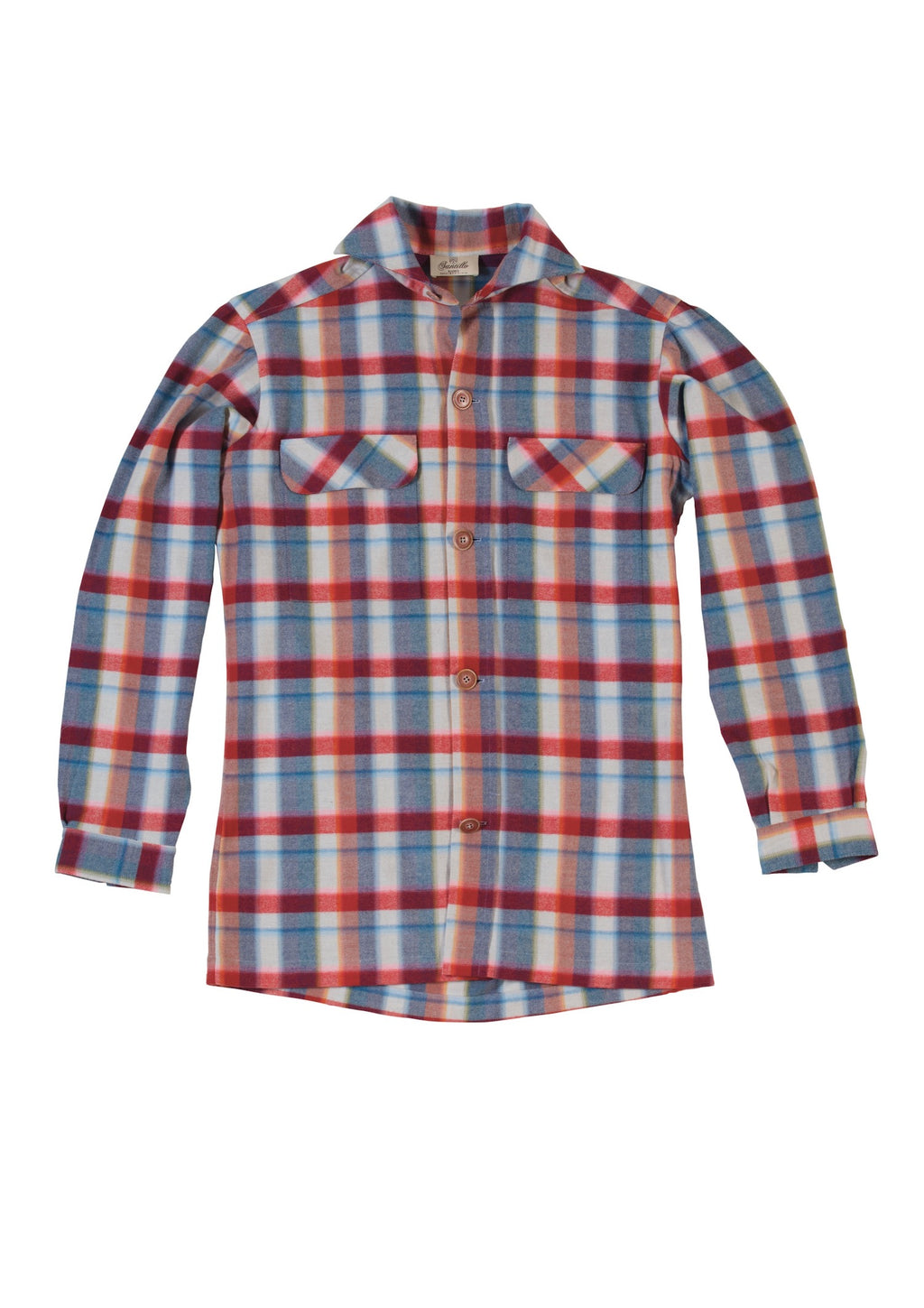 LACEDELLI radici patrimonio1970 Flannel Madras Overshirt