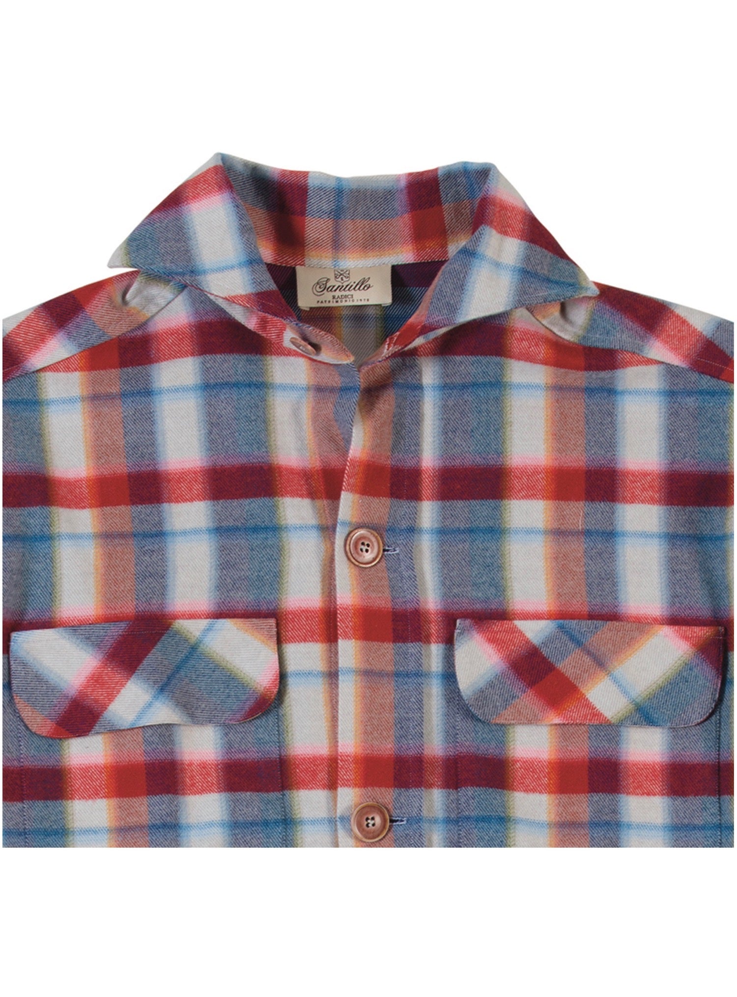 LACEDELLI radici patrimonio1970 Flannel Madras Overshirt