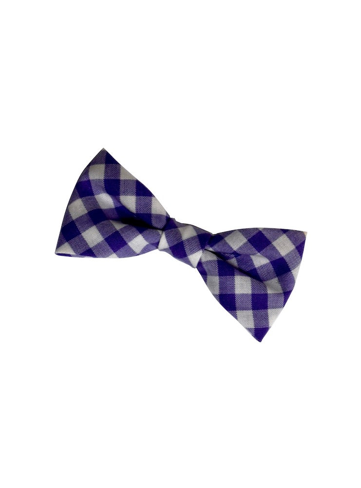 CRAVATTINO LAPEL PIN purple gingham