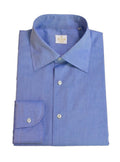 LUXURY HANDMADE Riva light blu voile shirt