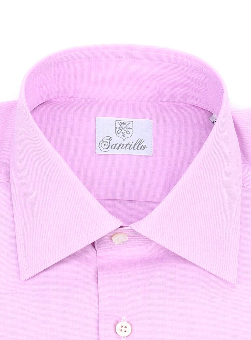 LORD FITZROY pink fil a fil giza cotton shirt