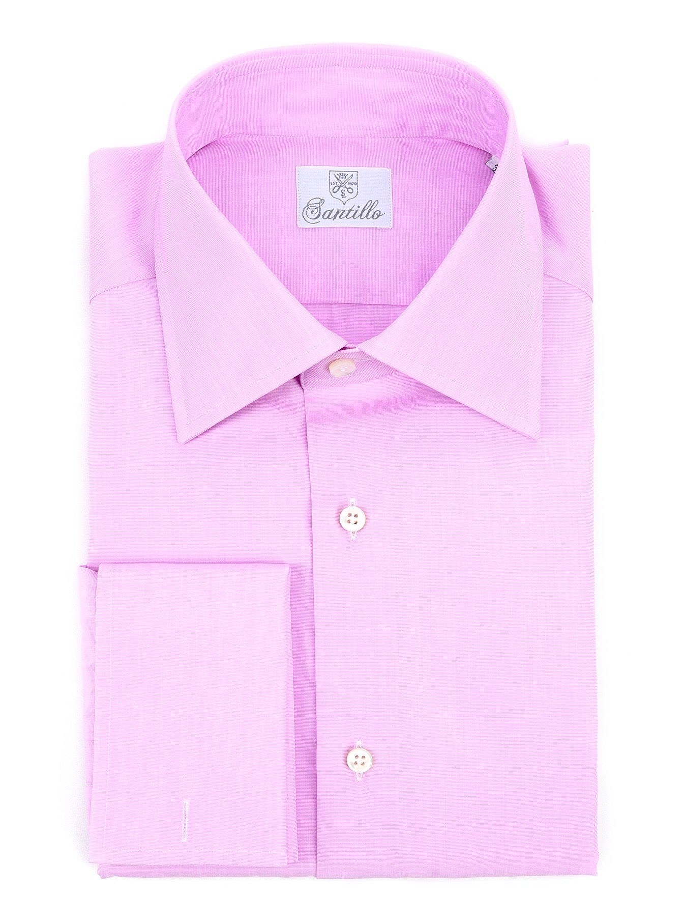 LORD FITZROY pink fil a fil giza cotton shirt