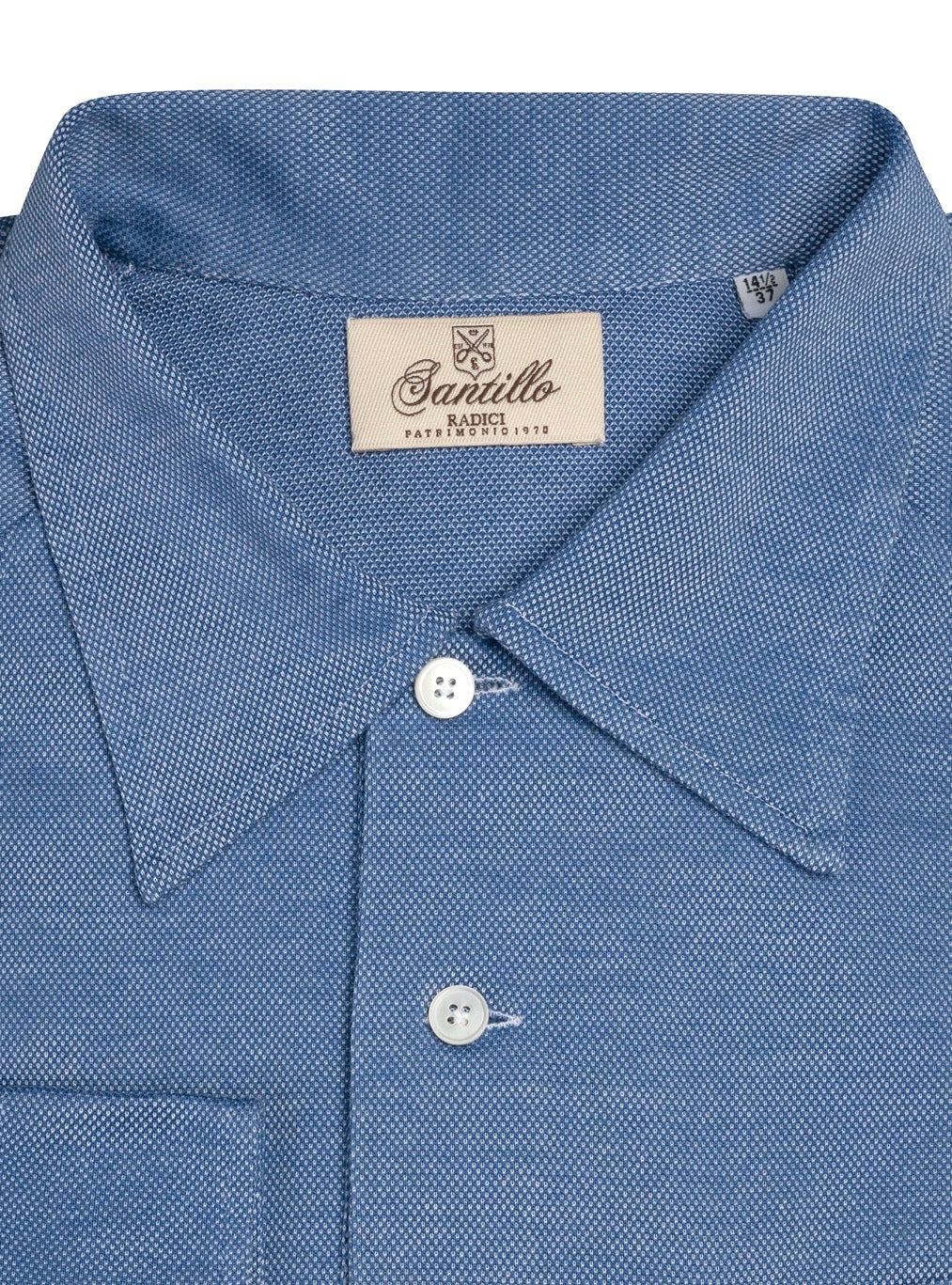 MARECHIARO pale blu radici patrimonio 1970 polo shirt