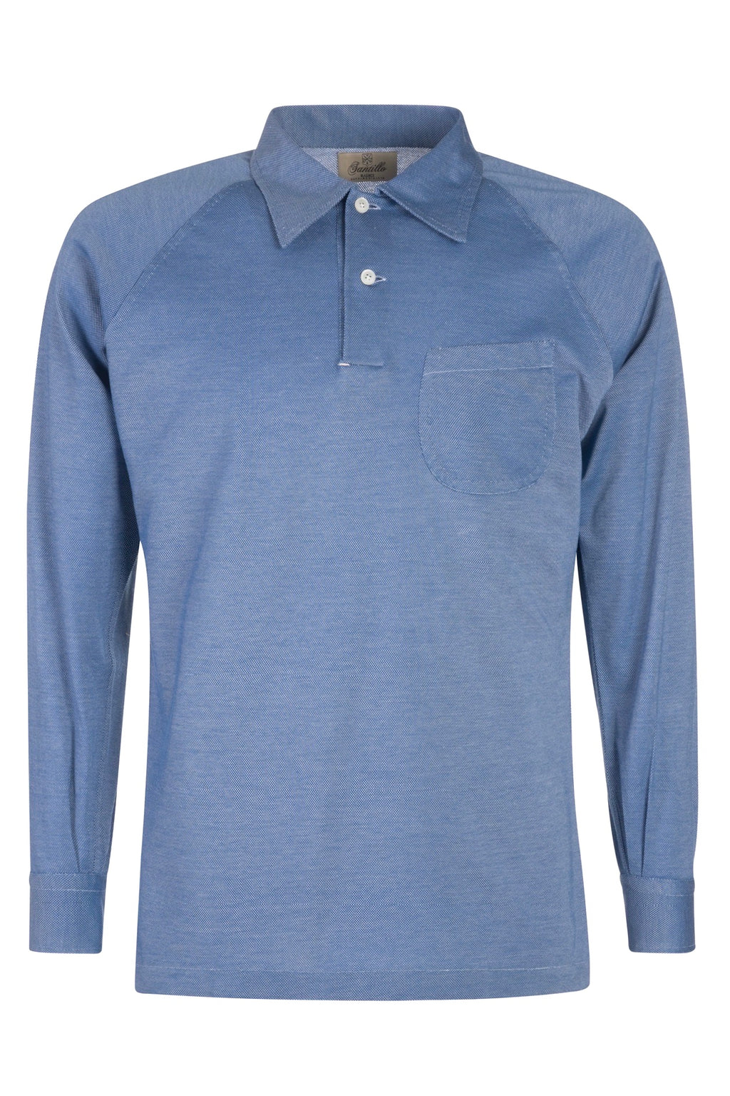 MARECHIARO pale blu radici patrimonio 1970 polo shirt