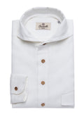 MARTIN white cotton cashmere radici patrimonio1970 polo shirt