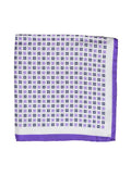 PORTOFINO purple/navy/white floral printed pocket square