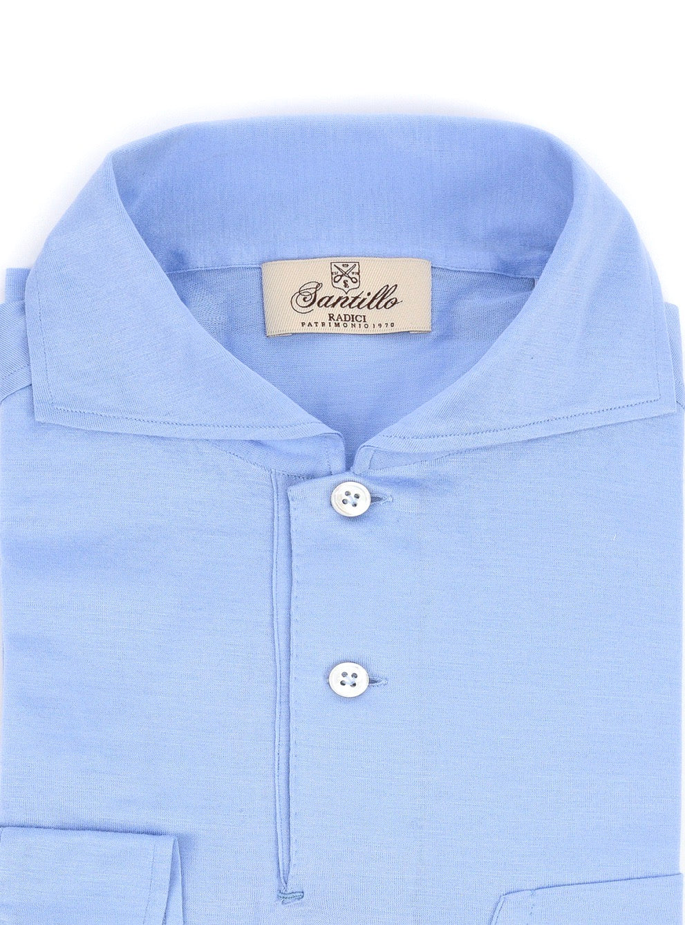 PANATTA Sky blue Filo di Scozia radici patrimonio 1970 polo