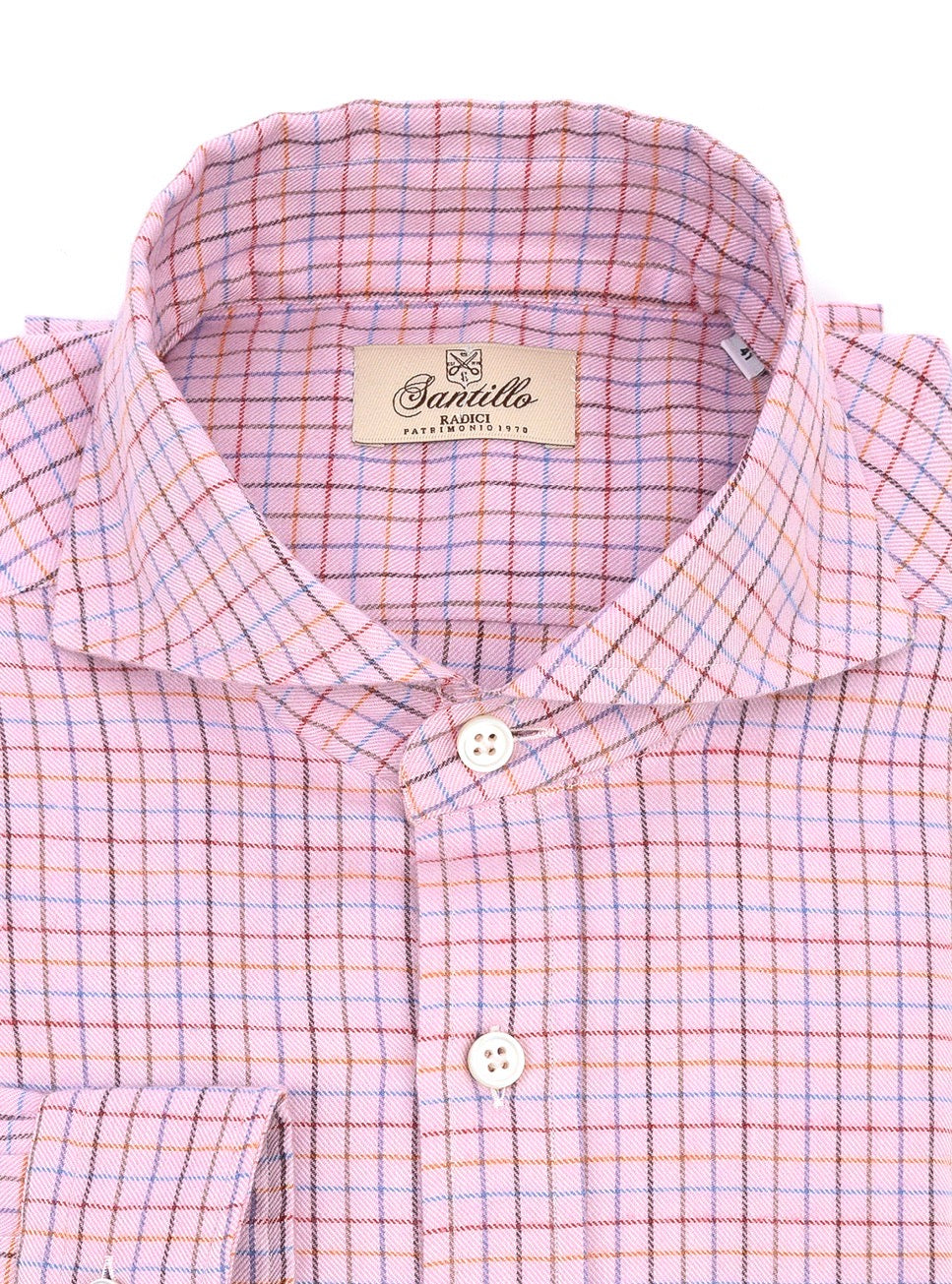 PENTEDATTILO rosé tattersall check radici patrimonio 1970 shirt