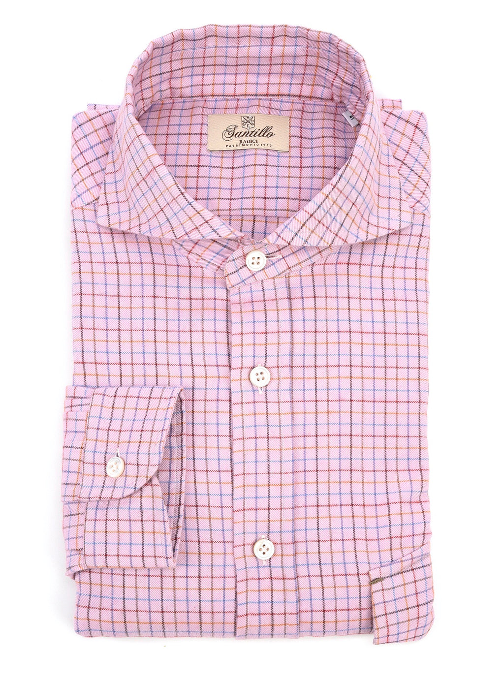 PENTEDATTILO rosé tattersall check radici patrimonio 1970 shirt