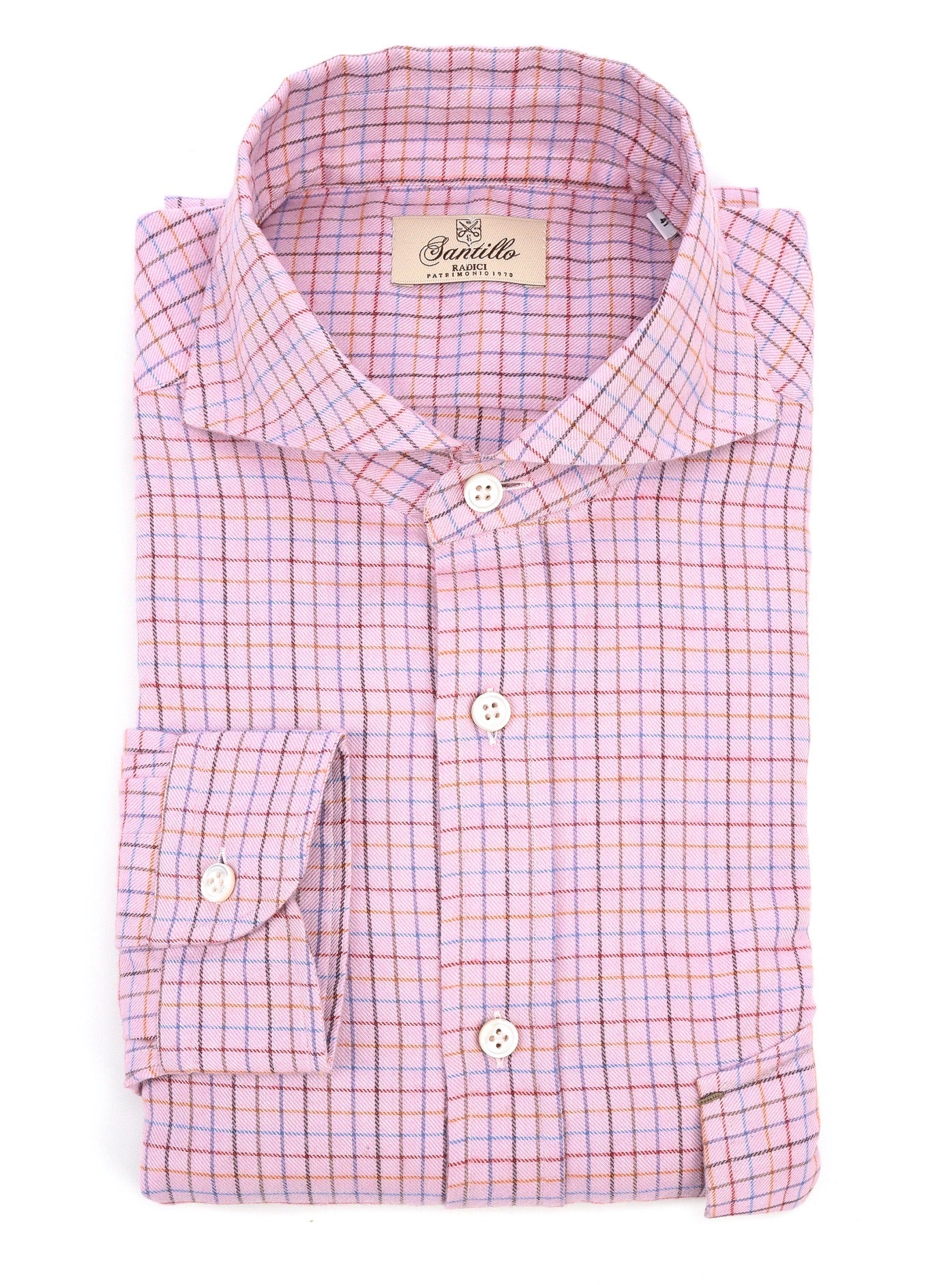 PENTEDATTILO rosé tattersall check radici patrimonio 1970 shirt