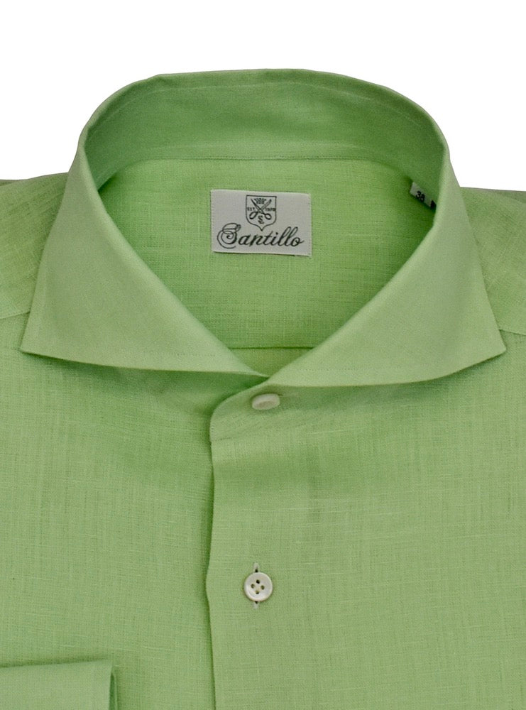 PIAZZETTA A CAPRI lime green linen