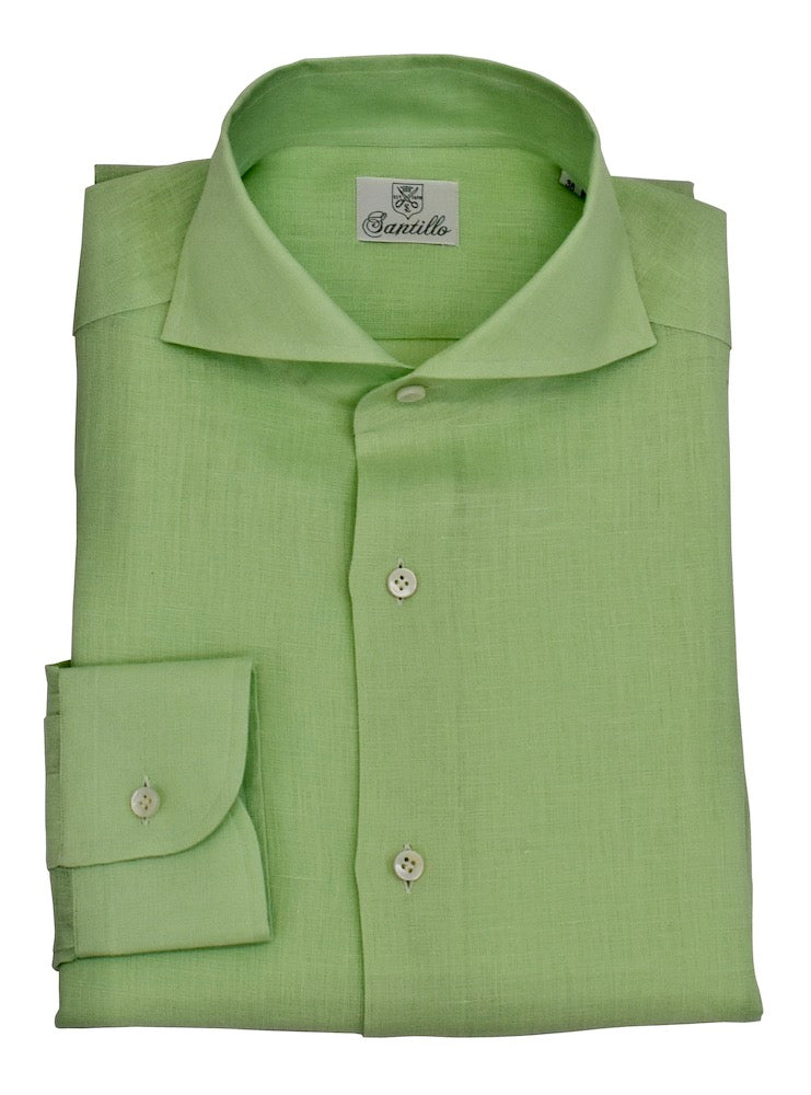 PIAZZETTA A CAPRI lime green linen