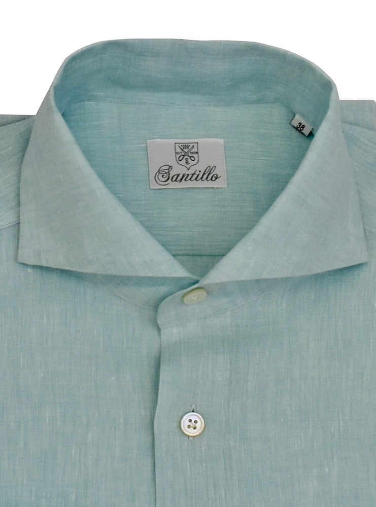 PIAZZETTA A CAPRI pale turquoise linen