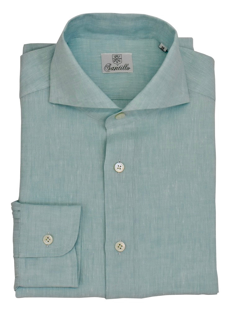 PIAZZETTA A CAPRI pale turquoise linen