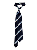REGIMENTAL navy/turquoise/white silk tie