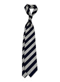 REGIMENTAL navy/silver silk tie